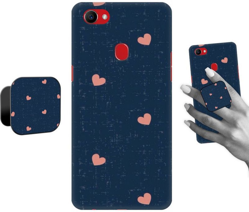 COBIERTAS Back Cover for OPPO F7  (Blue, Pink, Cases with Holder, Pack of: 2)