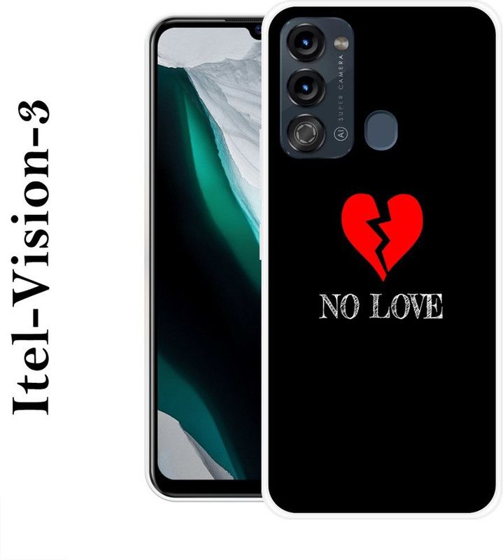 BAGRA Back Cover for Itel Vision 3  (Black, Red, Silicon)