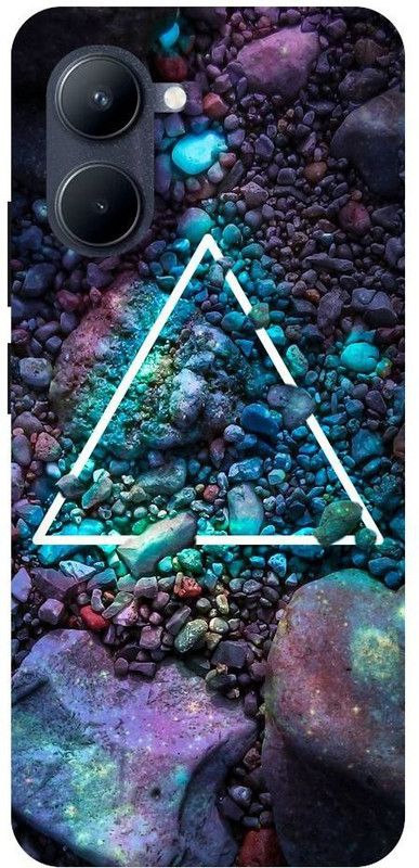 BYXIS Back Cover for Realme C33 neon, triangle, stones, tranding, cool, light1288  (Multicolor, Shock Proof, Pack of: 1)