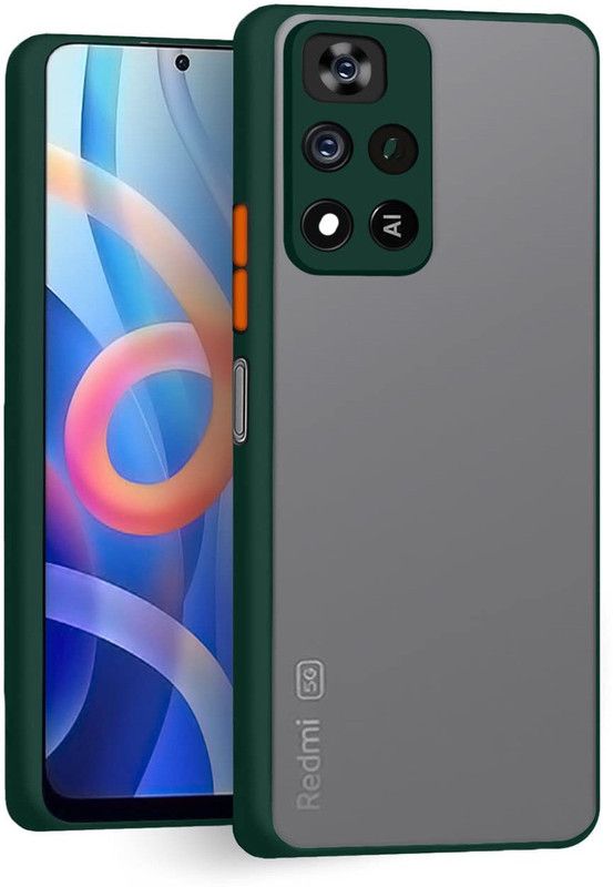 ASMANTIC Back Cover for Mi Redmi Note 11 Pro  (Green, Pack of: 1)