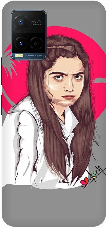 COVERJET Back Cover for VIVO T1X- V2143-RASHMIKA- MANDANA- SOUTH- ACTRESS- ART  (Multicolor, Hard Case, Pack of: 1)