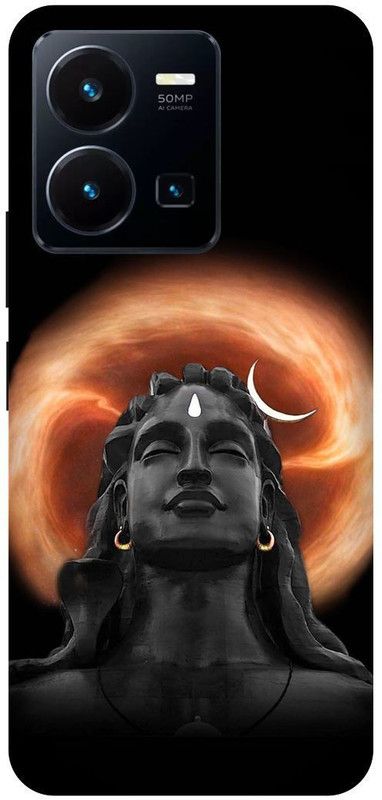 FRONK Back Cover for vivo Y35, V2205, ADIYOGI, SHIVA, STATUE, SHIVJI, MAHADEV, MAHAKAL  (Grey, Hard Case, Pack of: 1)