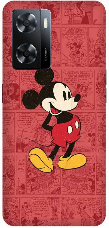 Dimora Back Cover for realme narzo 50 5G, MICKEYMOUSE ARTCARTOON TEDDYDOLL BACKCOVER FORGIRLS  (Red, Hard Case, Pack of: 1)