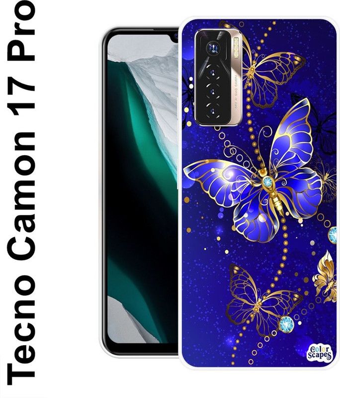 REALKING Back Cover for Tecno Camon 17 Pro  (Blue, Grip Case, Silicon)