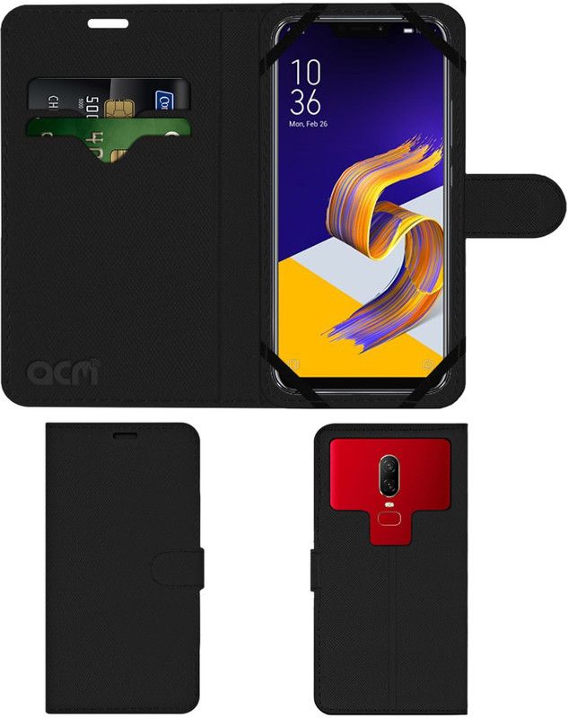 ACM Flip Cover for Asus Zenfone 5Z  (Black, Grip Case, Pack of: 1)
