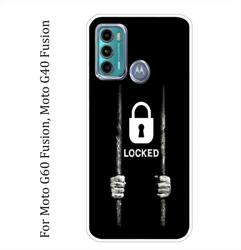 Ghumakkad Back Cover for Moto G60 Fusion, Moto G40 Fusion  (Black, White, Grip Case, Silicon, Pack of: 1)