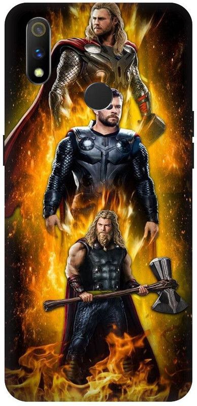 THE NARAYANA COLLECTIONS Back Cover for REALME 3 PRO- RMX1851-THOR,THANDAR,LOVE,AVENGERS  (Multicolor, Hard Case, Pack of: 1)