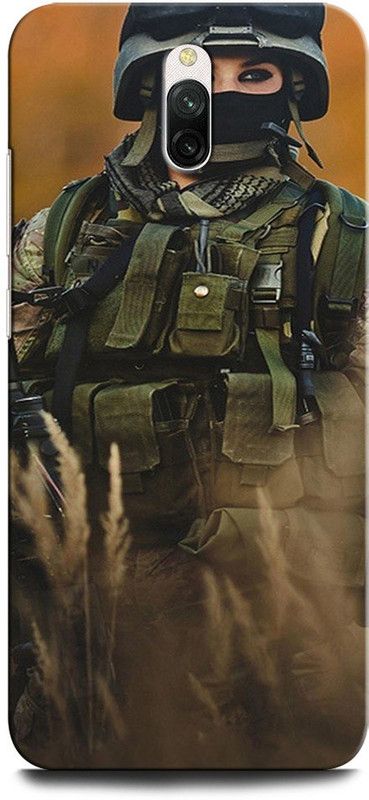 GRAFIQE Back Cover for Redmi 8A Dual INDIAN ARMY, TXTURE, ARMY UNIFORM, MILITARY, WOMAN MILITARY  (Multicolor, Shock Proof, Pack of: 1)
