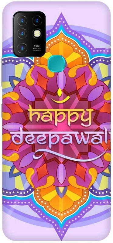 FIKORA Back Cover for Infinix Hot 10, X682B, FESTIVAL, DEEPAWALI, HAPPY, DIWALI  (Multicolor, Hard Case, Pack of: 1)