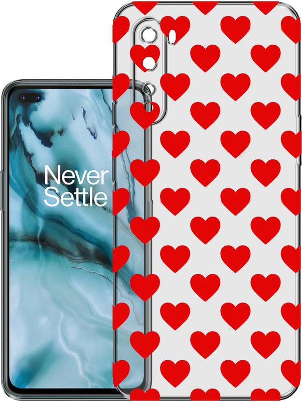 HANIRY Back Cover for Oneplus Nord / B08695ZSP6 mobile cover | HEART PATTERN | Designer | PNG_58  (Multicolor, Flexible, Silicon, Pack of: 1)