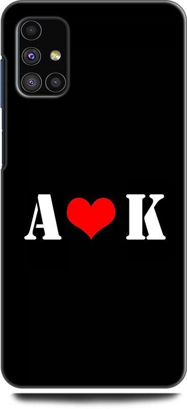 Afterglow Back Cover for SAMSUNG Galaxy M31s A K, A LOVES K, NAME, LETTER, ALPHABET, AK LOVE, HART  (Multicolor, Shock Proof, Pack of: 1)