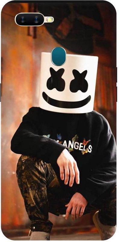 URCHIN Back Cover for Oppo A5sMarshmello, Marshmello dj, Edm, Marshmallow, Marshmello singer  (Multicolor, Shock Proof, Pack of: 1)