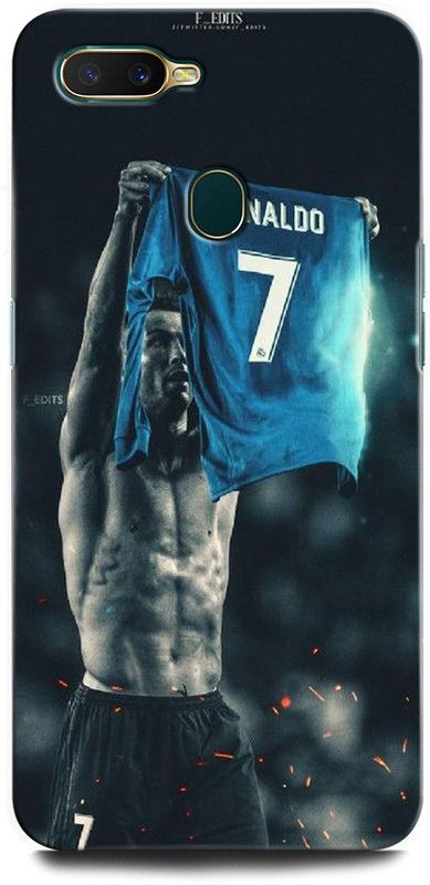 ORBIQE Back Cover for OPPO A5s CPH1909 CRISTIANO RONALDO, RONALDO 7, CR, 7, FOOTBALL, SPORTS, REAL MADRID  (Multicolor, Hard Case, Pack of: 1)