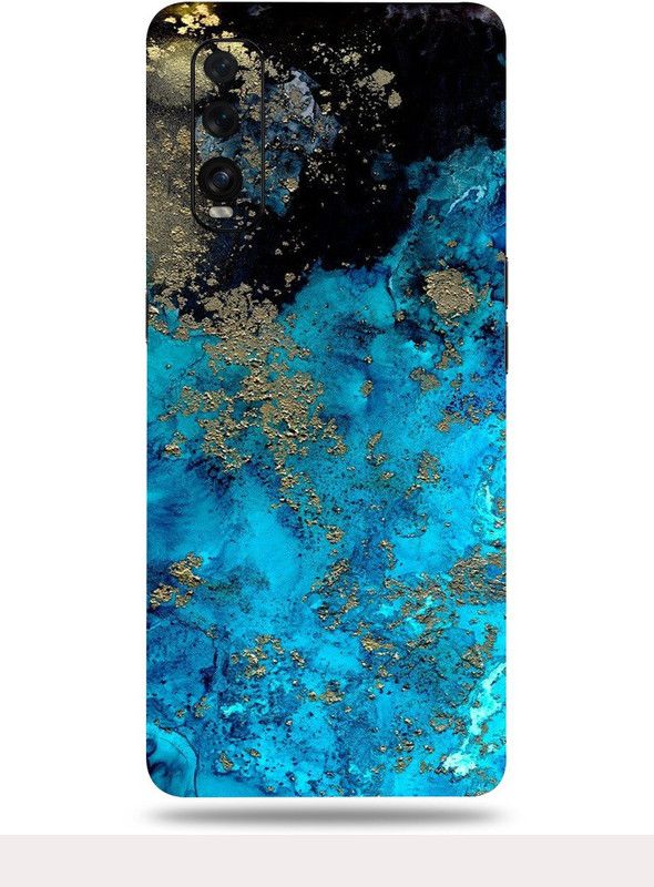 OggyBaba Oppo Find X2 Mobile Skin  (Blue Aqua Multicolor Skin With Ultra Matte Finish)