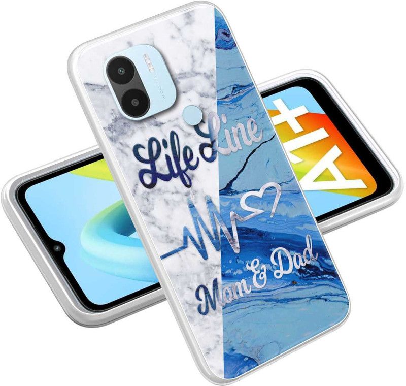Vascase Back Cover for Redmi A1 Plus  (Blue, White, Silicon, Pack of: 1)