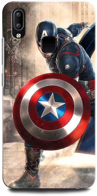 GRAFIQE Back Cover for Vivo Y91 1811/PD1818BF_EX CAPTAIN AMERICA, AVENGER, MARVEL, COMIC, SUPERHERO, INFINITY WAR  (Multicolor, Shock Proof, Pack of: 1)