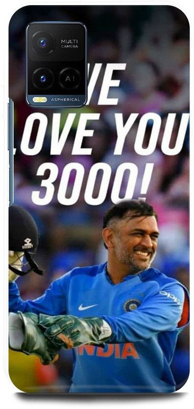 DIKRO Back Cover for Vivo Y21A, V2111, MS, DHONI, MAHENDRA, SINGH, DHONI, CSK, PLAYER  (Blue, Hard Case, Pack of: 1)