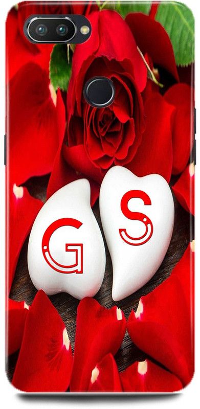 JUGGA Back Cover for Realme 2 Pro, G LOVES S NAME,G NAME, S LETTER, ALPHABET,G LOVE S NAME  (Red, Hard Case, Pack of: 1)