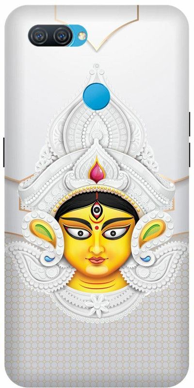 DIKRO Back Cover for OPPO A12, MA, MATA, DURGA, DEVI, GODDES  (White, Hard Case, Pack of: 1)
