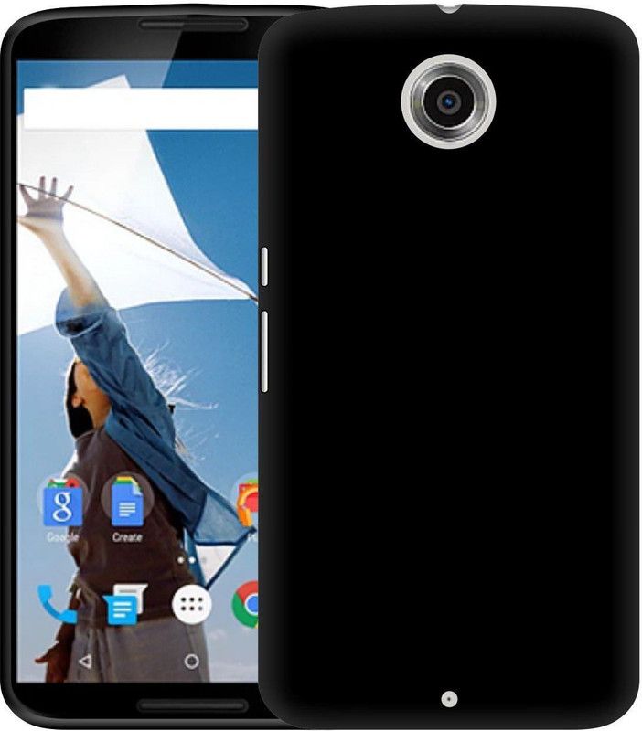 CASE CREATION Back Cover for Motorola Nexus 6  (Black, Grip Case, Silicon, Pack of: 1)