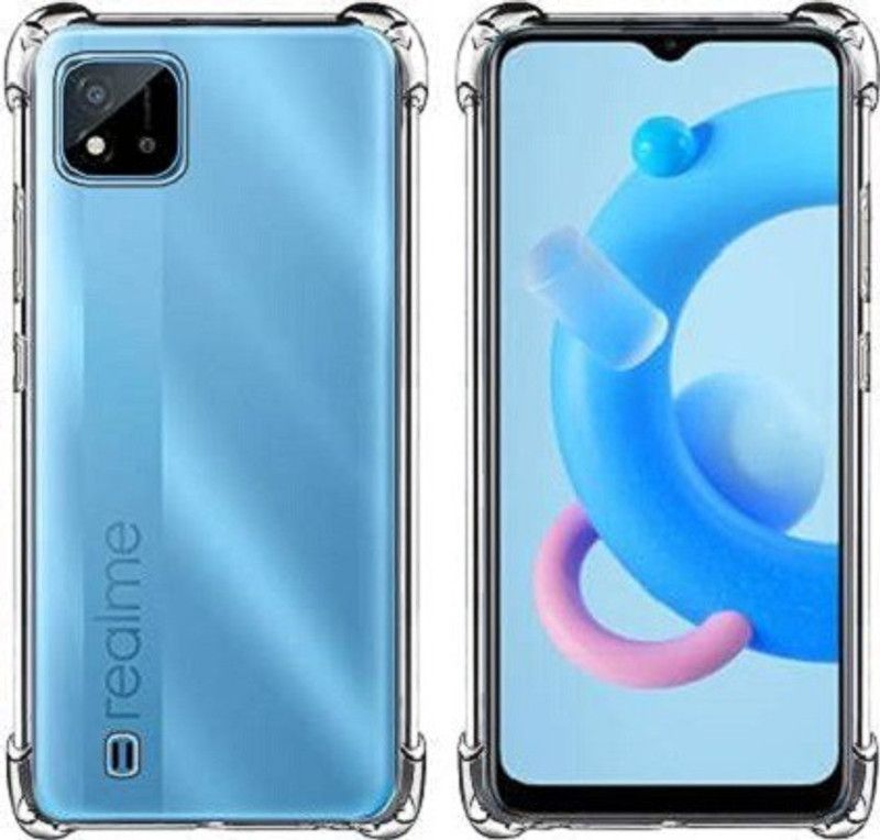 Foncase Back Cover for Realme C20 back cover case camera protection  (Transparent, Grip Case, Silicon, Pack of: 1)