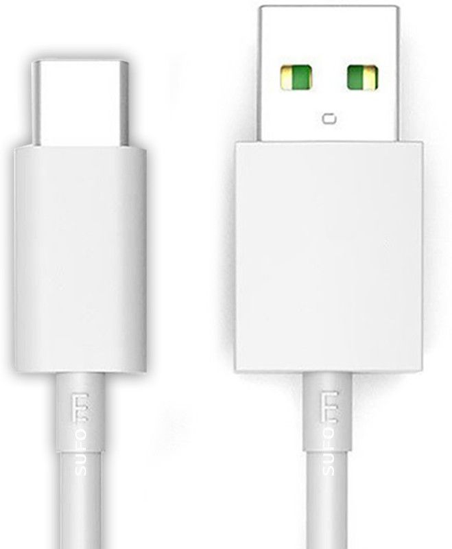 SUFO USB Type C Cable 1 m Fast Vooc Charging Cable Type c  (Compatible with OPPO A52/A53/A53s/A33/A54/A55/A74/A16/K3, White)