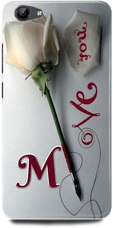 JUGGA Back Cover for Vivo Y66, 1609 M LOVES M NAME,M NAME, M LETTER, ALPHABET,M LOVE M NAME  (Grey, Hard Case)