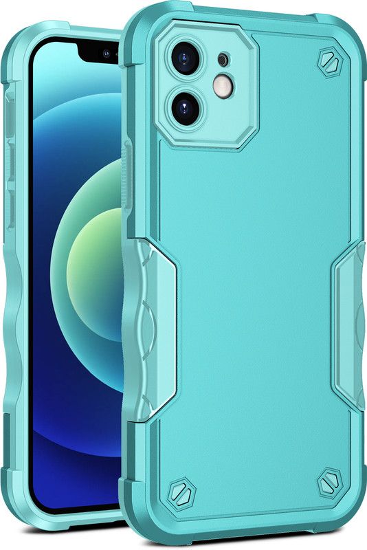 Cubix Back Cover for Apple iPhone 12  (Green, Dual Protection, Pack of: 1)