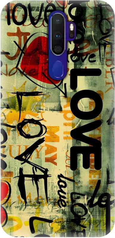 Smutty Back Cover for Oppo A9 2020, CPH1937, CPH1939, CPH1941 - Love Graffiti Print  (Multicolor, Hard Case, Pack of: 1)