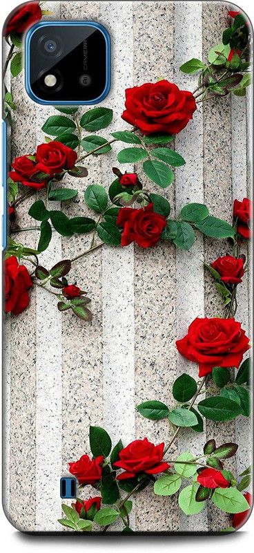 WallCraft Back Cover for Realme C20, RMX3063, RMX3061 PINK ROCE, ROSES, FLOWERS, NATURE, ABSTRACT, TEXTURE  (Multicolor, Dual Protection, Pack of: 1)