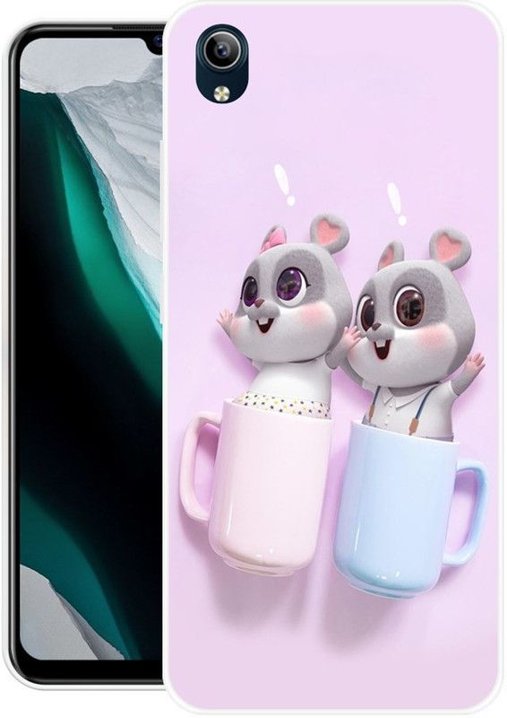 Krtagy Back Cover for Vivo Y91i  (Pink, Dual Protection, Silicon, Pack of: 1)
