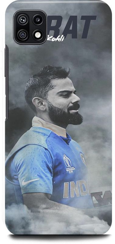JUGGA Back Cover for SAMSUNG Galaxy A22 5G, VIRAT, KOHLI, INDIAN, PLAYER, CRICKETER, RCB  (Grey, Hard Case, Pack of: 1)