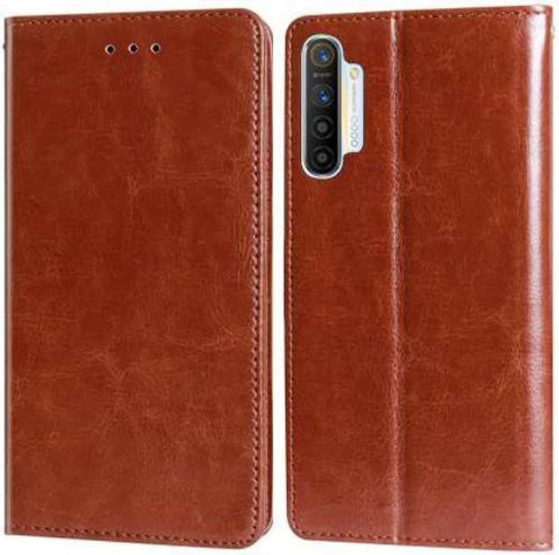 NAV Wallet Case Cover for Realme X2  (Brown, Pack of: 1)