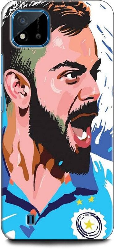 INDICRAFT Back Cover for Realme C11 2021, RMX3231 VIRAT KOHLI, SPORTS  (Multicolor, Dual Protection, Pack of: 1)
