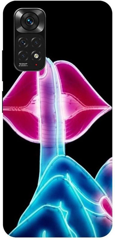 THE NARAYANA COLLECTIONS Back Cover for REDMI NOTE 11-LIPS,GIRLS,CUTE,STYLISH,NEW,TRENDING  (Multicolor, Hard Case, Pack of: 1)