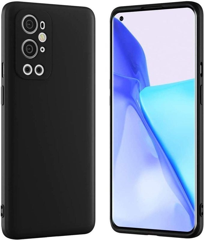Bai and kaka Back Cover for Oneplus 9 Pro  (Black, Shock Proof, Silicon, Pack of: 1)