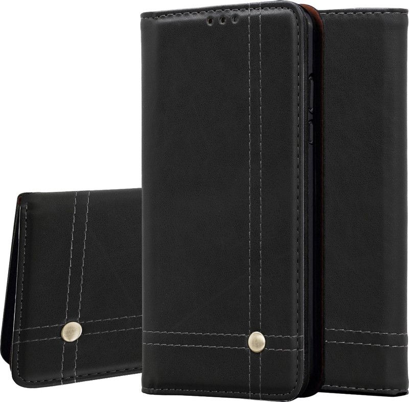 HEAVY DUTY Book Cover for OnePlus 7T / One Plus 7T / 1+7T  (Black, Magnetic Case, Pack of: 1)