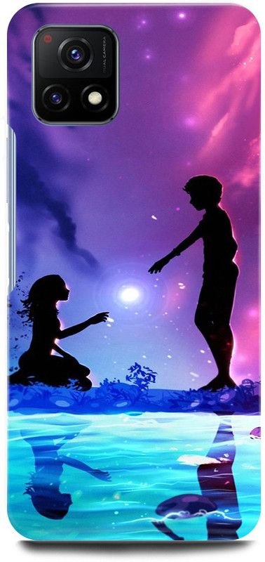 play fast Back Cover for Vivo Y72 5G, V2060 CUTE, COUPLE, LOVELY, COUPLE, GIRL, BOY, LOVE  (Purple, Hard Case, Pack of: 1)