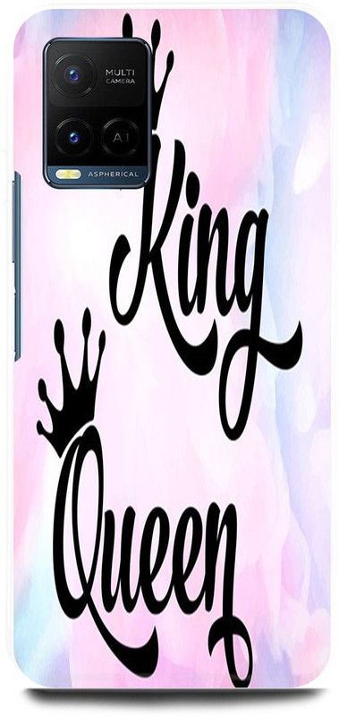 play fast Back Cover for Vivo Y21E KING, QUEEN, RAJA, RAANI, PRINCE, PRINCESS  (Pink, Hard Case, Pack of: 1)
