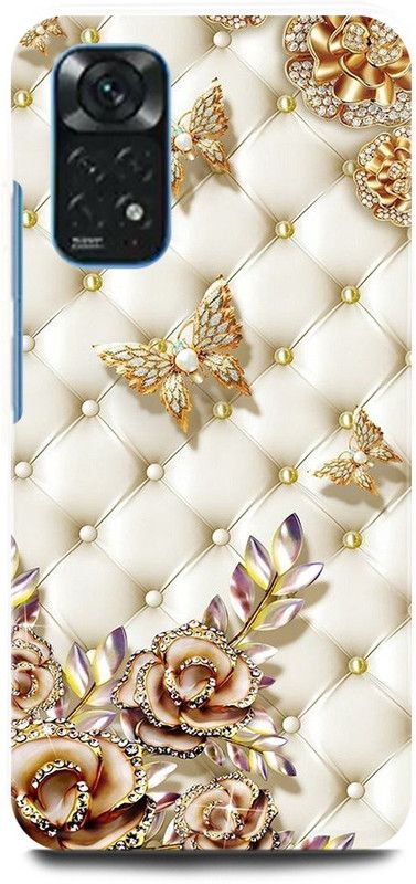 play fast Back Cover for POCO M4 Pro MATTRESS, BUTTERFLY, GOLDEN, BUTTERFLY  (Gold, Hard Case, Pack of: 1)