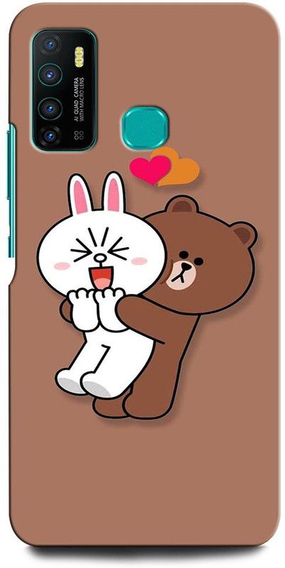 INTELLIZE Back Cover for Infinix Hot 9 BEAR, ANIMAL, LOVE ANIMAL, TEDDY BEAR, HEART, CUTE  (Multicolor, Hard Case, Pack of: 1)