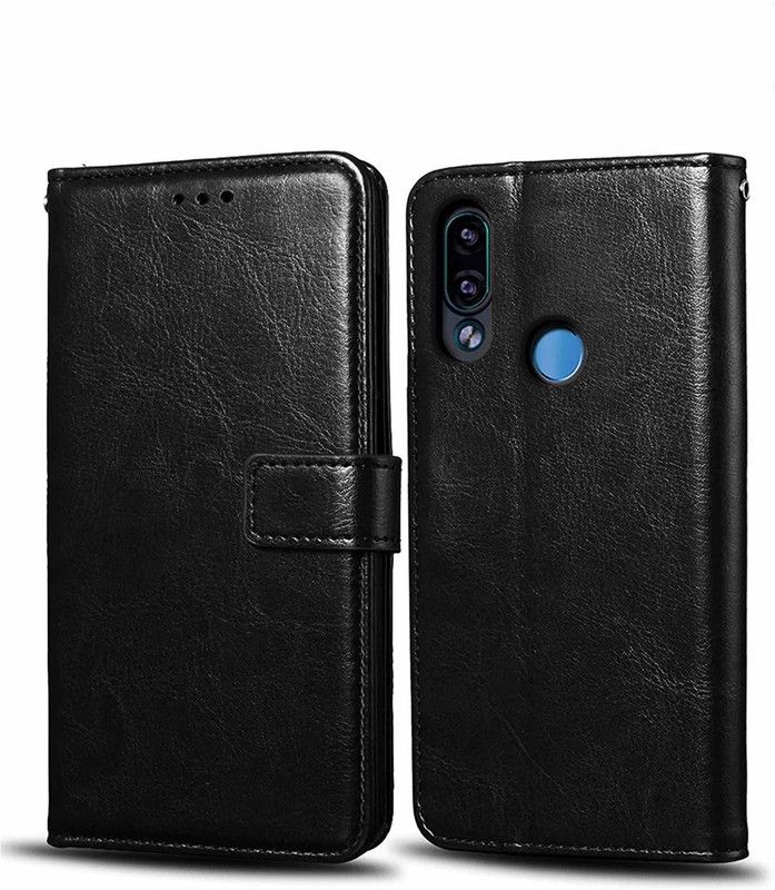 AmericHome Flip Cover for Samsung Galaxy A30  (Black, Grip Case, Pack of: 1)