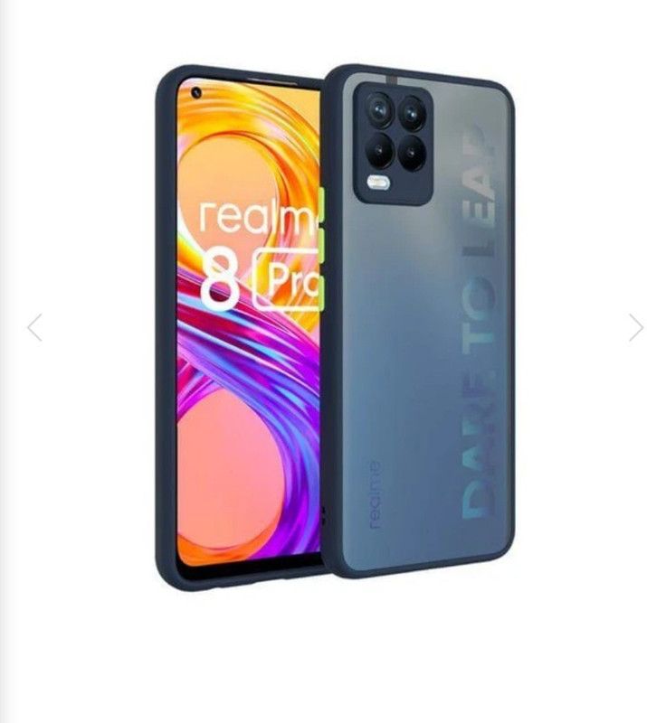 miz Back Cover for Realme 8 pro  (Black, Flexible)