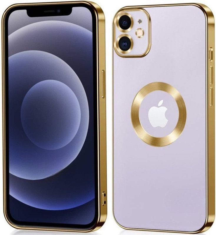 A3sprime Back Cover for Apple iPhone 12, Soft Silicon with Drop Protective Camera Lens Protector Back Case  (Gold, Transparent, Camera Bump Protector, Silicon, Pack of: 1)
