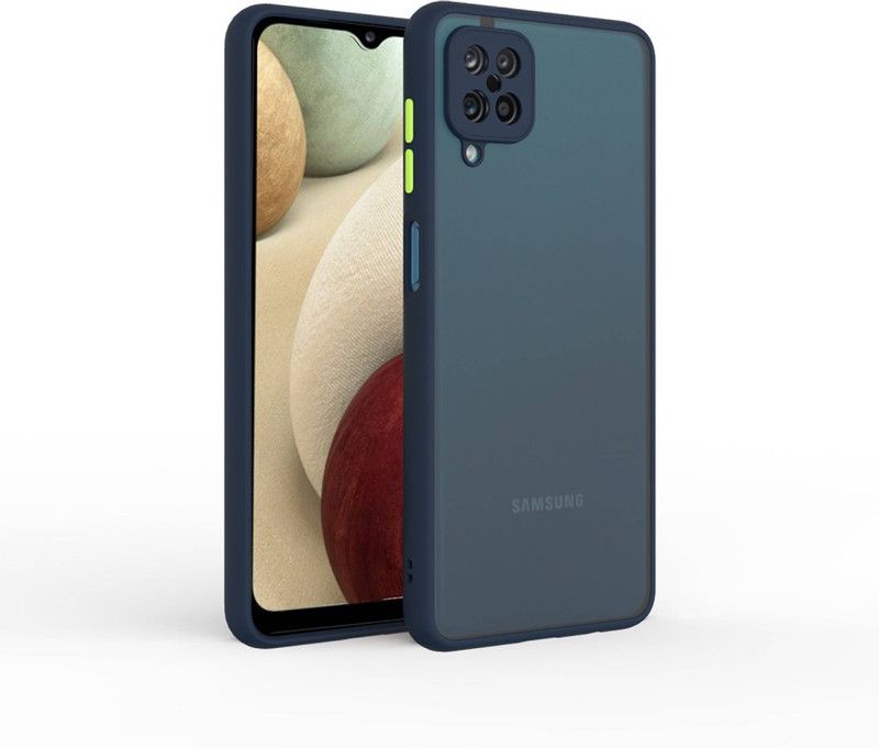 AOnes Back Cover for Samsung Galaxy A12 / M12 / F12  (Blue, Cases with Holder, Pack of: 1)
