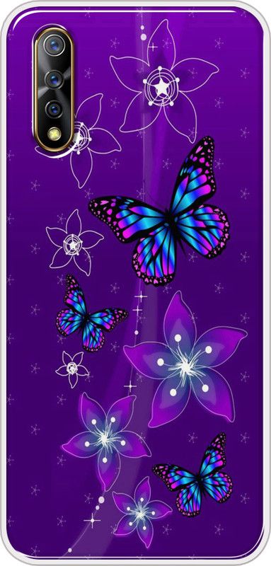 Tokito Back Cover for Vivo Z1x  (Purple, Dual Protection, Silicon, Pack of: 1)
