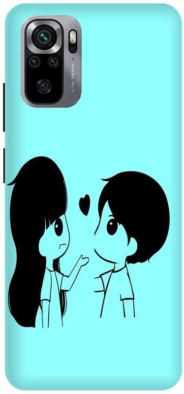 DIKRO Back Cover for REDMI Note 10, LOVE, COUPLE, LOVERS, BOY, GIRL, VALENTINE, LOVERS  (Blue, Hard Case, Pack of: 1)