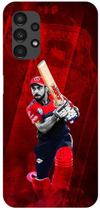 play fast Back Cover for SAMSUNG Galaxy A13, VIRAT, KOHLI, INDIAN, PLAYER, CRICKETER, RCB  (Red, Hard Case, Pack of: 1)