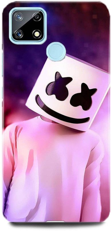 FUGGA Back Cover for Realme C12, RMX2189, MARSHMELLO, DJ, EDM, MUSIC, SMILEY, FACE  (Multicolor, Hard Case, Pack of: 1)