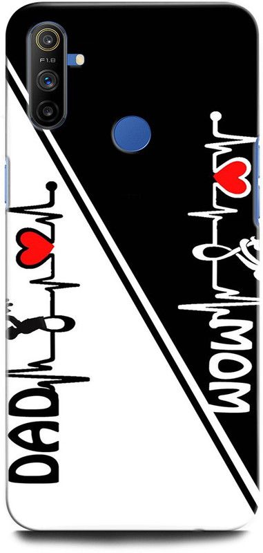 ORBIQE Back Cover for Realme Narzo 10A MOTHER, MAA, FATHER, LIFE LINE, I LOVE MY MOM DAD  (Multicolor, Shock Proof, Pack of: 1)